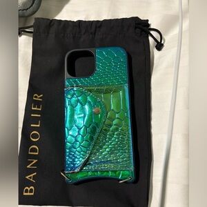 SOLD‼️
Bandolier Iridescent Green Phone Case with Card Slot